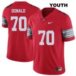 Youth NCAA Ohio State Buckeyes Noah Donald #70 College Stitched 2018 Spring Game Authentic Nike Red Football Jersey EQ20N71CK